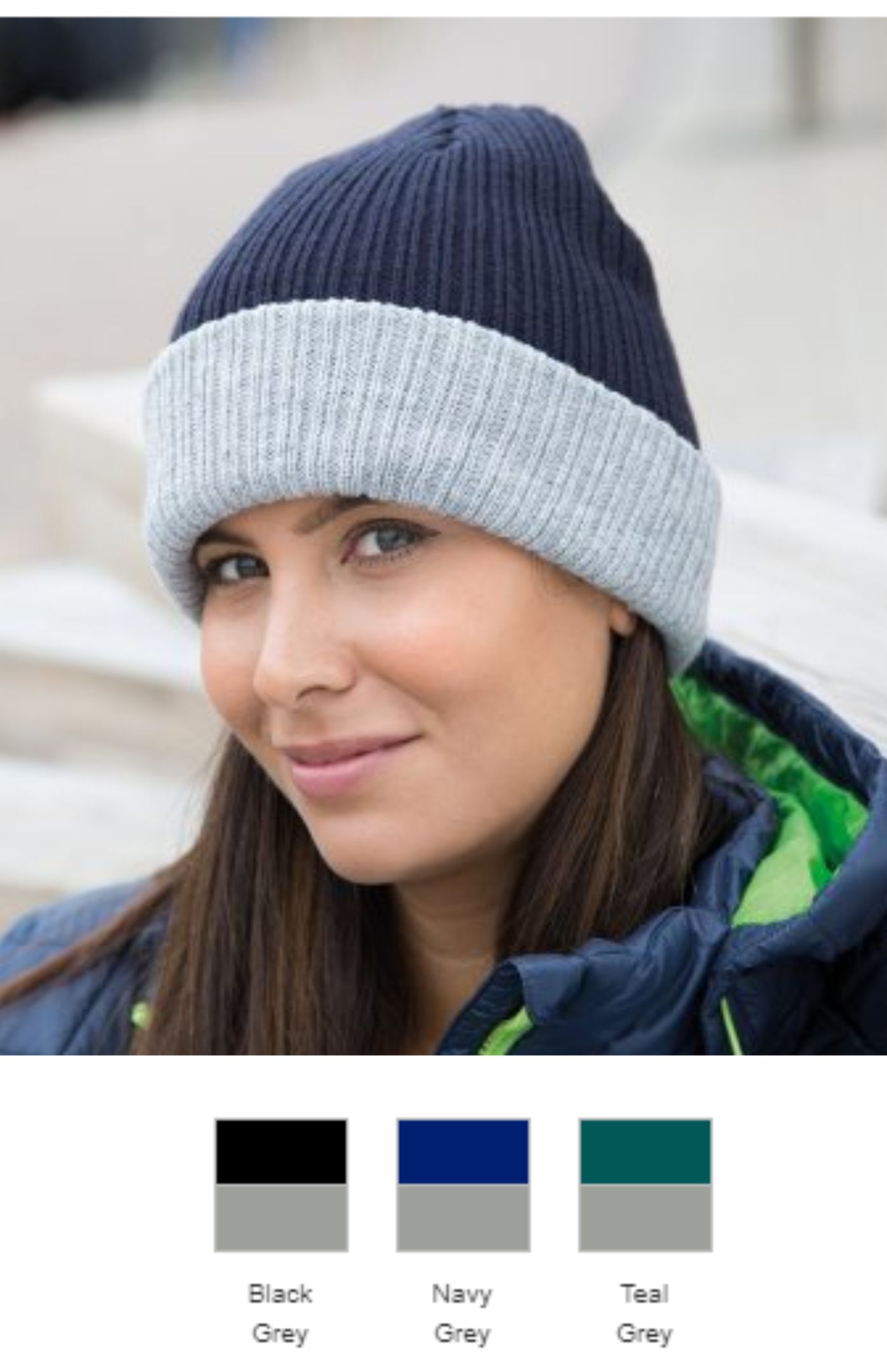 Result RC378 Double Layer Knitted Hat  Result RC378 Double Layer Knitted Hat